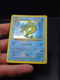 Pokemon Gyarados Holo Shadowless Rare TCG Base Set Card 6/102 - Image 5