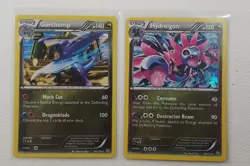 Pokemon TCG Card Lot Of 2 Rare Holo From Dragons Exalted Garchomp Hyreigon 2012 - Image 1