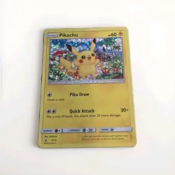 Pokemon Pikachu 4/12 2018 Holo Card Rare - Image 1