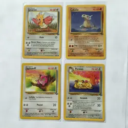 Vintage Pokemon Card Lot Jungle Set Spearow Cubone Jigglypuff Persian 1999 - Image 1