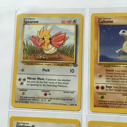 Vintage Pokemon Card Lot Jungle Set Spearow Cubone Jigglypuff Persian 1999 - Image 3