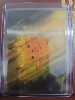 Pokemon Lenticular Pikachu Card - Viz Video Pioneer PIKA-0018D - 3D Promo LP - Image 1