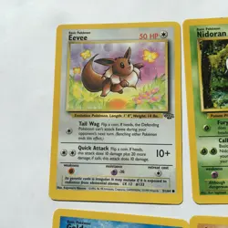 Vintage Pokemon Cards Lot Jungle Base Set Eevee Nidoran Rhyhorn Goldeen - Image 2