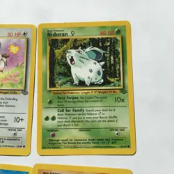 Vintage Pokemon Cards Lot Jungle Base Set Eevee Nidoran Rhyhorn Goldeen - Image 3