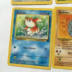 Vintage Pokemon Cards Lot Jungle Base Set Eevee Nidoran Rhyhorn Goldeen - Image 5