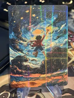Monkey D. Luffy ONE PIECE GOD MODE Anime Holo Girl ACG Waifu Card - Image 1