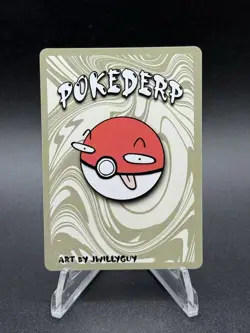 Pokederp Holo Teitei 2/2 Secret Rare - Entei Pokemon Custom Derpy Card - Image 2