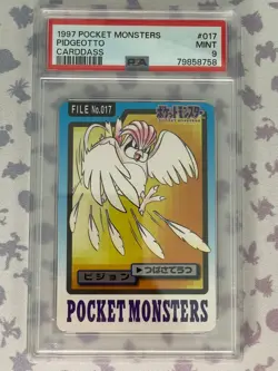 PSA 9 Mint Pidgeotto No. 017 Carddass 1997 Japanese Graded Card - Image 1
