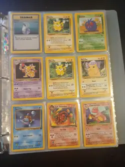 Vintage Pokemon TCG WOTC Y2K Card Binder- Most Are Heavily Played Damaged Cards - Image 1