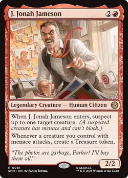 FOIL J. JONAH JAMESON mtg NM Marvel's Spider-Man 1 Rare - Image 1