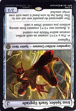 Iron Spider, Stark Upgrade Non- Foil R Marvel's Spider-Man 166 NM - Image 1