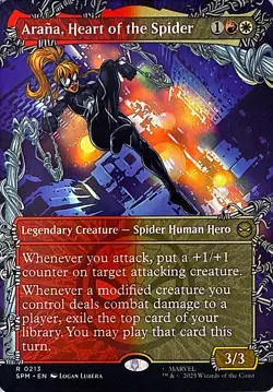 Arana, Heart of the Spider (Borderless) Non- Foil R Marvel's Spider-Man 213 NM - Image 1
