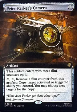 Peter Parker's Camera (Extended Art) Non- Foil R Marvel's Spider-Man 280 NM - Image 1