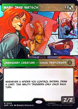 Mary Jane Watson (Borderless) Non- Foil R Marvel's Spider-Man 229 NM - Image 1