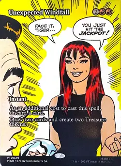 Unexpected Windfall (Borderless) Non- Foil M Marvel Universe Eternal-Legal 29 NM - Image 1