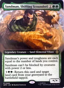 Sandman, Shifting Scoundrel (Extended Art) Non- Foil R Marvel's Spider-Man 266 N - Image 1