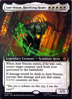 Anti-Venom, Horrifying Healer (Extended Art) Non- Foil M Marvel's Spider-Man 244 - Image 1