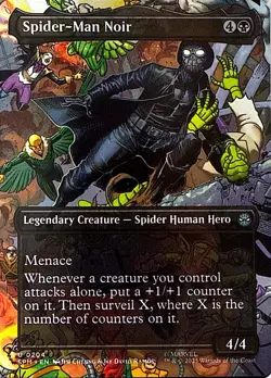 Spider-Man Noir (Borderless) Non- Foil U Marvel's Spider-Man 204 NM - Image 1