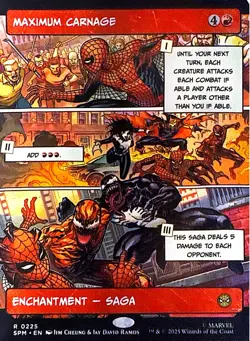 Maximum Carnage (Borderless) Non- Foil R Marvel's Spider-Man 225 NM - Image 1