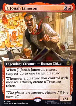 J. Jonah Jameson (Extended Art) Non- Foil R Marvel's Spider-Man 261 NM - Image 1