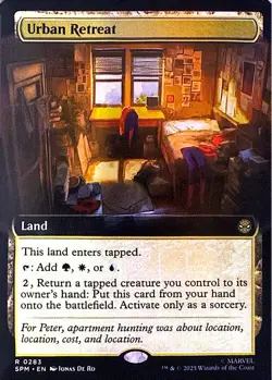 Urban Retreat (Extended Art) Non- Foil R Marvel's Spider-Man 283 NM - Image 1