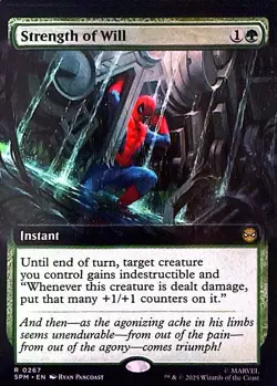 Strength of Will (Extended Art) Non- Foil R Marvel's Spider-Man 267 NM - Image 1