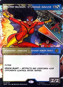 Spider-Woman, Stunning Savior (Borderless) Non- Foil R Marvel's Spider-Man 230 N - Image 1