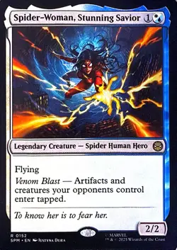 Spider-Woman, Stunning Savior Non- Foil R Marvel's Spider-Man 152 NM - Image 1