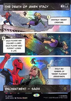 The Death of Gwen Stacy (Borderless) Foil R Marvel's Spider-Man 223 NM - Image 1