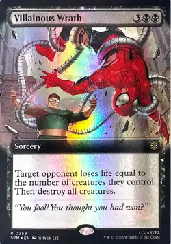 Villainous Wrath (Extended Art) Foil R Marvel's Spider-Man 259 NM - Image 1