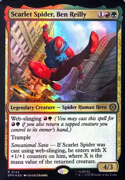 Scarlet Spider, Ben Reilly Foil R Marvel's Spider-Man 142 NM - Image 1