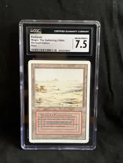Badlands Revised Edition Near Mint+ NM+ CGC (8025) Grade 7.5 Magic MTG - Image 1