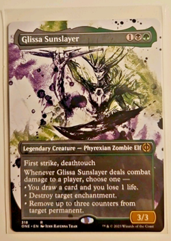Glissa Sunslayer 318 Borderless Showchase Rare MTG Phyrexia: All Will Be One NM - Image 1