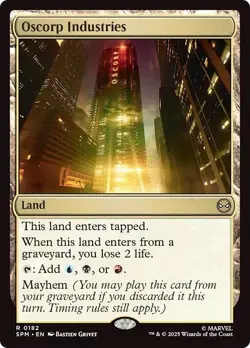 FOIL OSCORP INDUSTRIES mtg NM Marvel's Spider-Man 1 Rare - Image 1