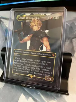 Cloud, Ex-SOLDIER - #210 (Borderless) (Surge Foil) Commander Final Fantasy - Mtg - Image 1