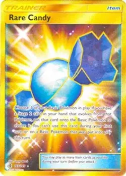 Rare Candy (Secret, #165/145) - Holofoil SM - Guardians Rising MP Pokemon - Image 1