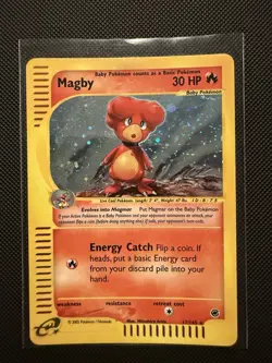 Magby - 17/165 - Holo Rare Pokemon - Expedition - Image 1