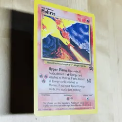 Vintage 2000 Pokemon Moltres Black Star Promo #21 LP Aoki Error WOTC Card 21 - Image 3