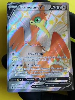 Pokemon TCG Cramorant V SWSH Black Star Promos SWSH086 Holo Promo - Image 1