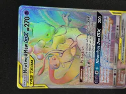 Mewtwo & Mew GX (Secret) 242/236 Sm-Unified Minds Holo Pokemon Pristine Cond!! - Image 5
