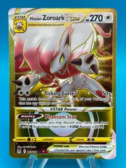 Hisuian Zoroark VSTAR Gold Secret Rare 213/196 - 2022 Pokemon Swsh11 Lost Origin - Image 1