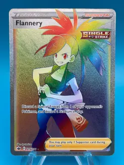 Flannery 215/198 Rainbow Secret Rare - 2021 Pokemon Chilling Reign NM - Image 1