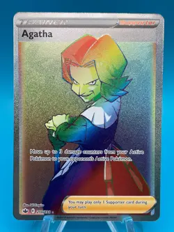 Agatha 210/198 Rainbow Secret Rare - 2021 Pokemon Chilling Reign - Image 1