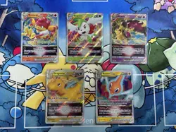 Pokemon TCG Full Art Vstar Holo Lot Of 5, Simisear, Shaymin, Dragonite & More - Image 1