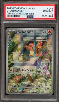 Pokemon Charmander Obsidian Flames ETB Promo SVP EN 044 PSA 10 Gem Mint - Image 1