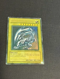 YuGiOh Blue Eyes White Dragon SDK-001 Heavy/Max Faded Misprint Ultra Rare HP/DMG - Image 1