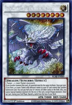 Yugioh! LP Judgment, the Dragon of Heaven - BLAR-EN049 - Secret Rare - 1st Editi - Image 1
