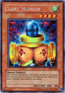 Yugioh! LP Slate Warrior - WC4-003 - Secret Rare - Limited Edition Lightly Playe - Image 1