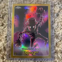 MetaZoo Topps Chrome Walking Sam 48/50 Gold Refractor Card #71 2022 - Image 1