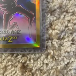 MetaZoo Topps Chrome Walking Sam 48/50 Gold Refractor Card #71 2022 - Image 5